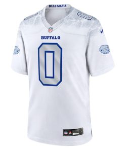 Alternative view of Keon Coleman Buffalo Bills Nike 2025 Rivalries Collection Game Jersey - White