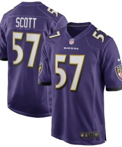 Bart Scott Baltimore Ravens Nike Game Retired Player Jersey - Purple