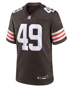 Alternative view of Carson Schwesinger Cleveland Browns Nike 2025 NFL Draft Game Jersey - Brown