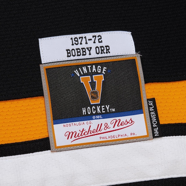 Bobby Orr Boston Bruins Big & Tall 1971/72 Blue Line 2.0 Jersey - Black - Image 6