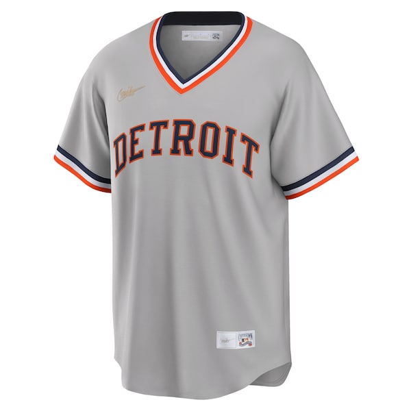 Detroit Tigers Nike Road Cooperstown Collection Team Jersey - Gray - Image 2