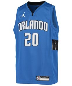 Alternative view of Markelle Fultz Orlando Magic Jordan Brand Youth 2020/21 Swingman Jersey - Statement Edition - Blue