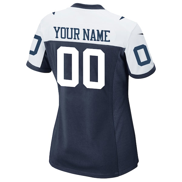 Dallas Cowboys Nike Women's Alternate Custom Game Jersey - Navy - Image 3