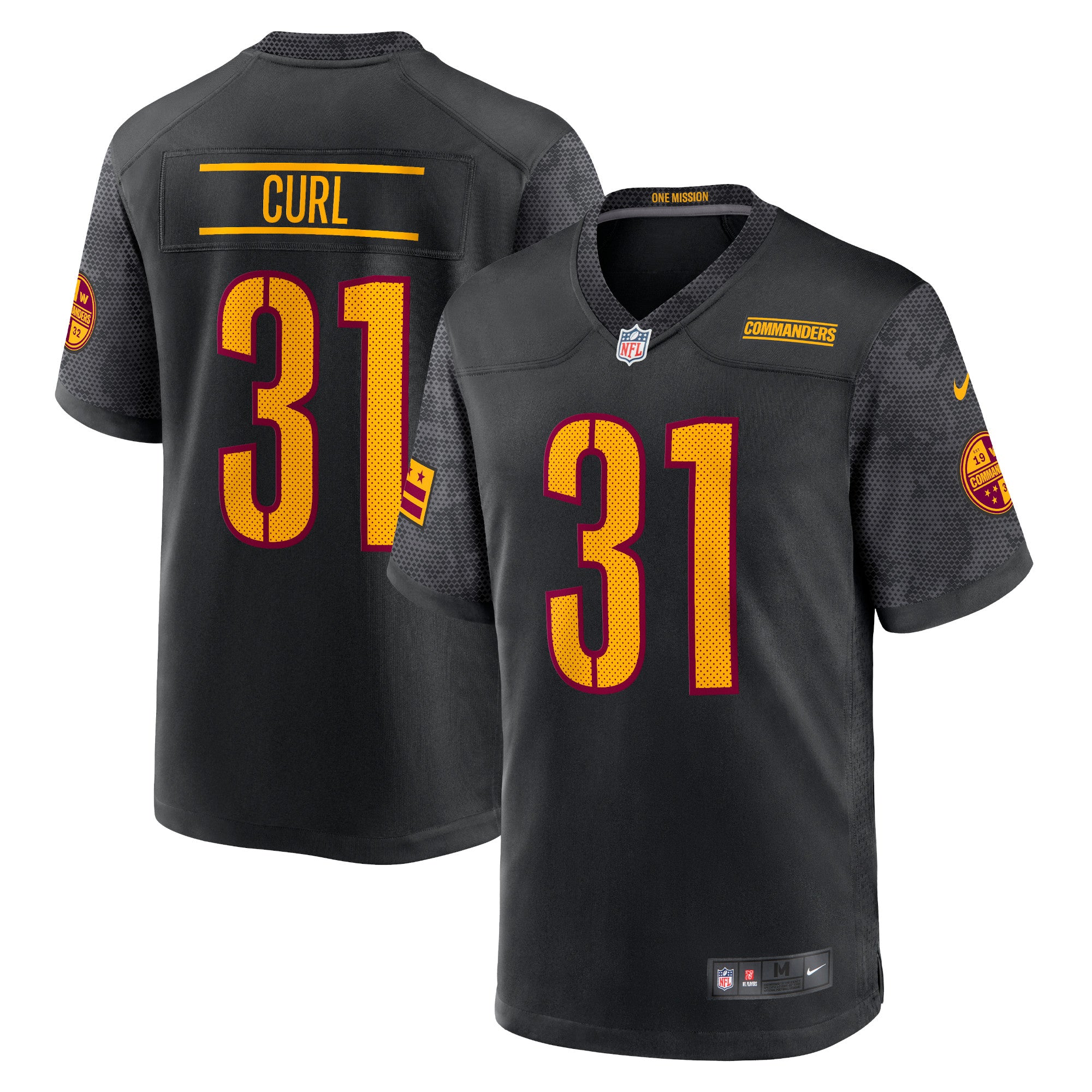 Kamren Curl Washington Commanders Nike Game Jersey - Burgundy/Black/White - Image 7