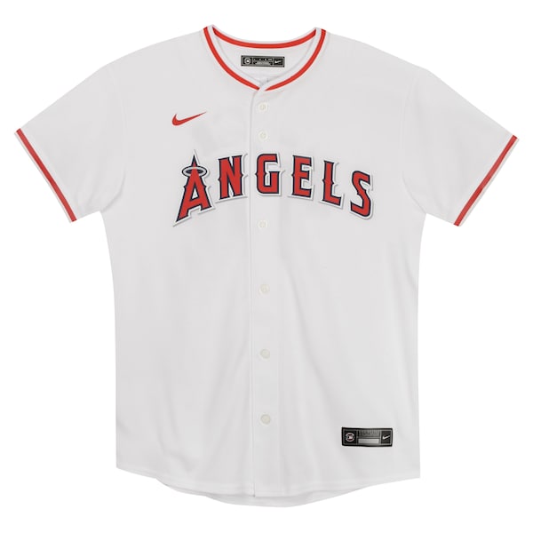 Mike Trout Los Angeles Angels Nike Preschool Home Game Jersey - White - Image 2