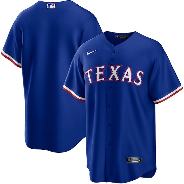 Texas Rangers Nike Alternate Replica Team Logo Jersey - Royal/White/Gray - Image 2