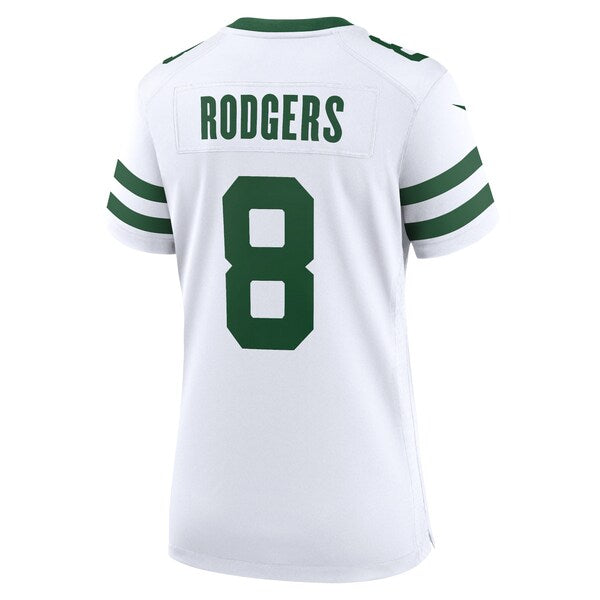 Aaron Rodgers New York Jets Nike Women's Player Jersey - White/Black/Green - Image 7