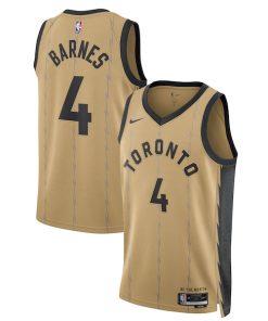 Scottie Barnes Toronto Raptors Nike Unisex 2023/24 Swingman Jersey - Gold - City Edition