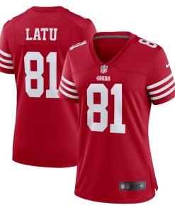 Cameron Latu San Francisco 49ers Nike Women's Team Game Jersey - Scarlet