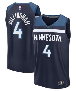 Rob Dillingham Minnesota Timberwolves  Fast Break Replica Jersey - Navy - Icon Edition
