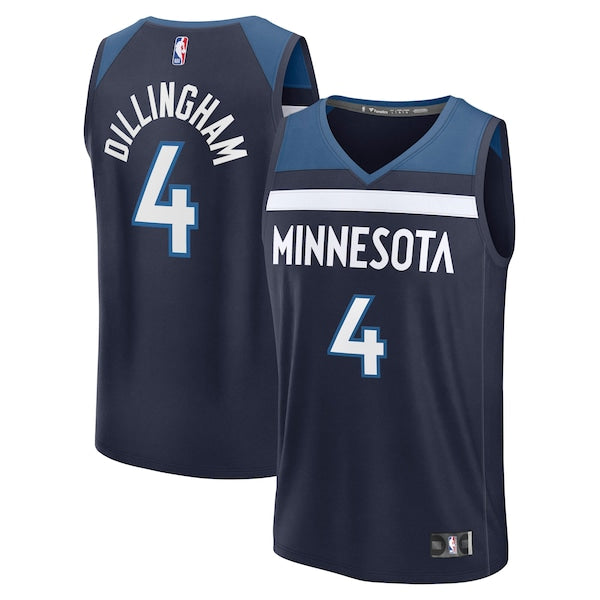 Rob Dillingham Minnesota Timberwolves Fast Break Replica Jersey - Navy - Icon Edition
