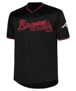 Alternative view of Atlanta Braves Profile Big & Tall Pop Fashion Jersey - Black