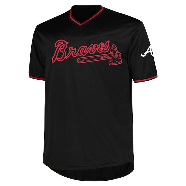 Atlanta Braves Profile Big & Tall Pop Fashion Jersey - Black - Image 2