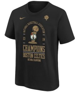 Alternative view of Boston Celtics Nike Youth 18-Time NBA Finals Champions Locker Room T-Shirt - Black