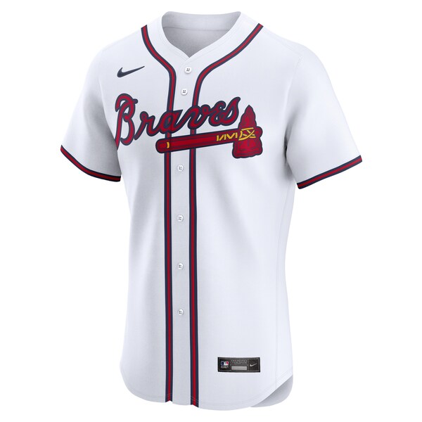 Joe Jimenez Atlanta Braves Nike Home Elite Player Jersey - White - Image 2