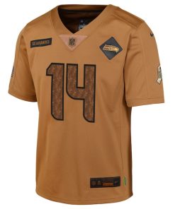 Alternative view of DK Metcalf Seattle Seahawks Nike Youth 2023 Salute To Service Limited Jersey - Brown