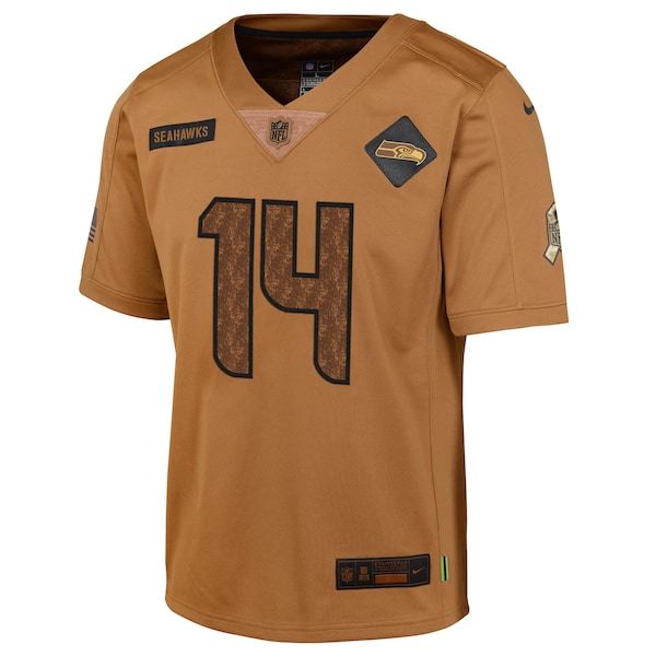 DK Metcalf Seattle Seahawks Nike Youth 2023 Salute To Service Limited Jersey - Brown - Image 2