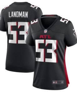 Nate Landman Atlanta Falcons Nike Women's Team Game Jersey -  Black