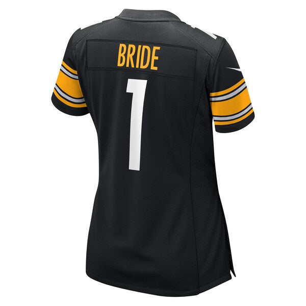 Number 1 Bride Pittsburgh Steelers Nike Women's Game Jersey - Black - Image 3