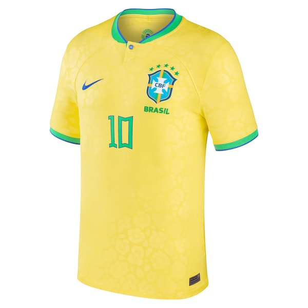 Neymar Jr. Brazil National Team Nike 2022/23 Home Breathe Stadium Replica Player Jersey - Yellow - Image 2
