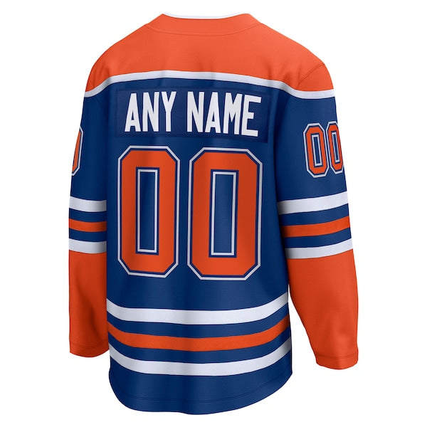 Edmonton Oilers 2025 Stanley Cup Final Home Breakaway Custom Jersey - Royal - Image 4