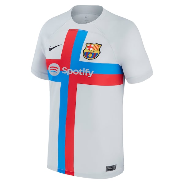Barcelona Nike 2022/23 Third Breathe Stadium Replica Custom Jersey - Gray - Image 2