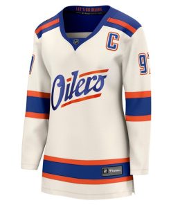 Alternative view of Connor McDavid Edmonton Oilers  Women's Alternate Breakaway Jersey - Light Beige/Royal