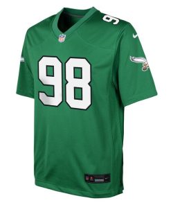 Alternative view of Jalen Carter Philadelphia Eagles Nike Youth Alternate Player Game Jersey - Kelly Green
