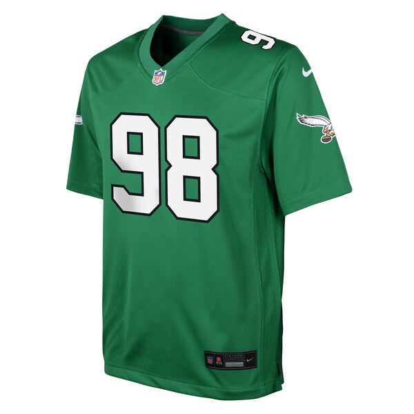 Jalen Carter Philadelphia Eagles Nike Youth Alternate Player Game Jersey - Kelly Green - Image 2