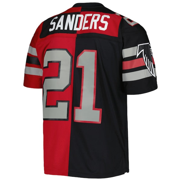 Deion Sanders Atlanta Falcons 1989 Split Legacy Replica Jersey - Black/Red - Image 3