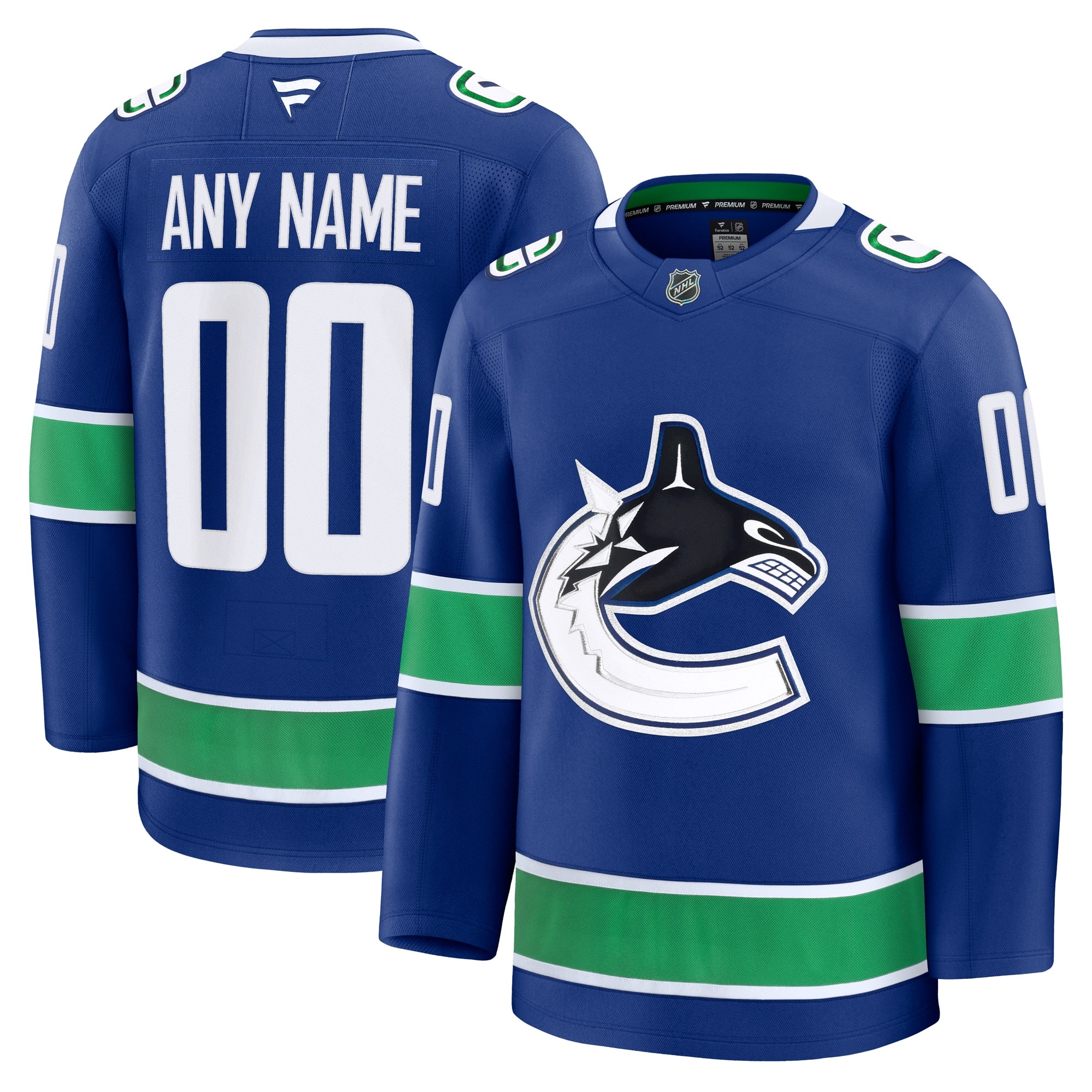 Vancouver Canucks Away Premium Custom Jersey - White/Blue - Image 8