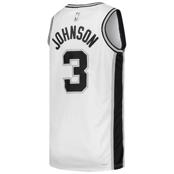 Keldon Johnson San Antonio Spurs Nike Unisex Swingman Jersey - Association Edition - White/Black - Image 4