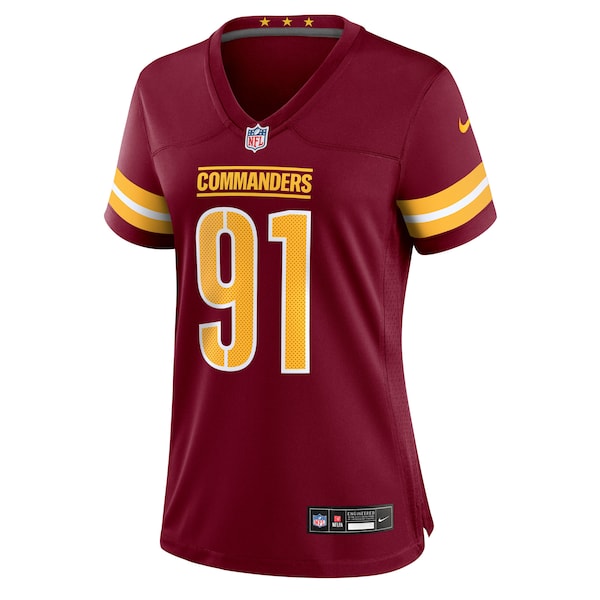 Carl Davis Jr. Washington Commanders Nike Women's Team Game Jersey - Burgundy - Image 3