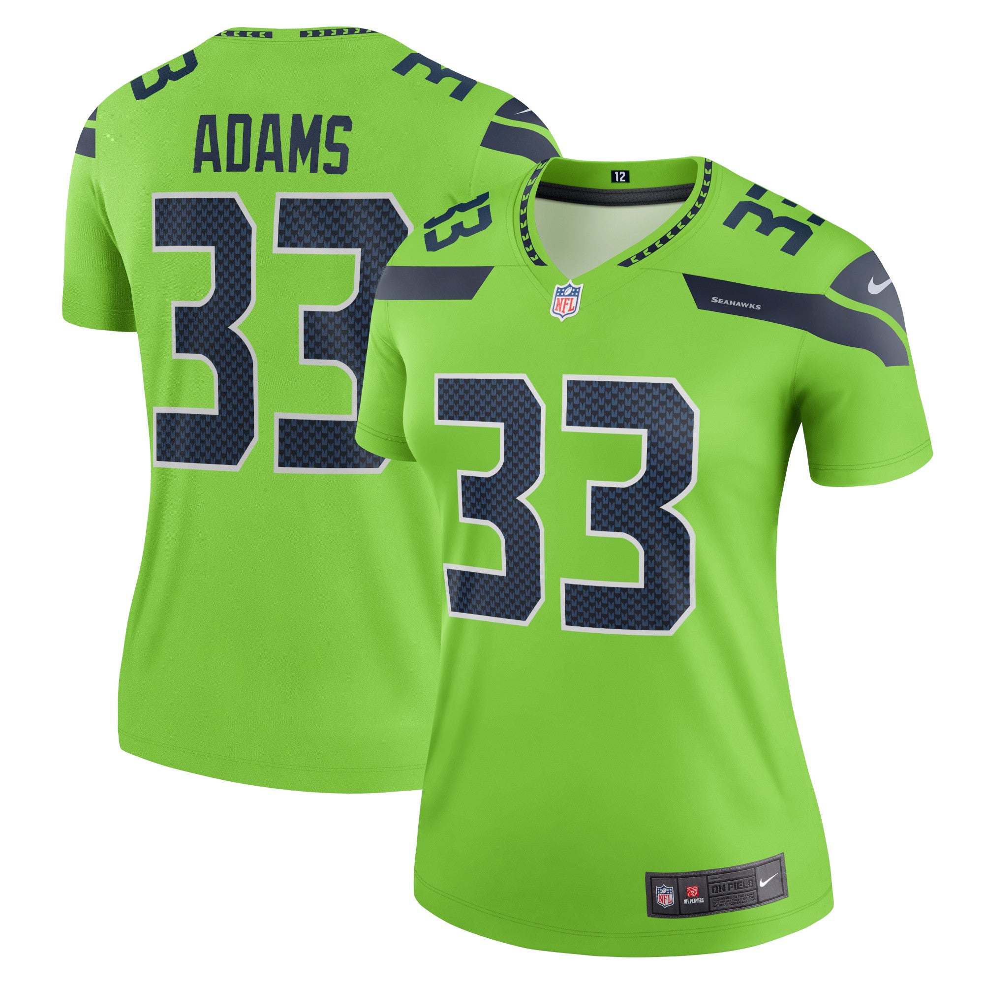 Jamal Adams Seattle Seahawks Nike Women's Legend Jersey - College Navy/Neon Green - Image 10