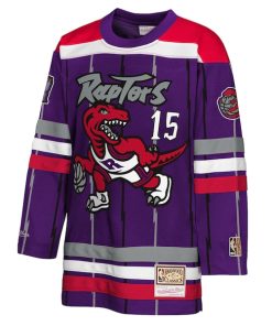 Alternative view of Vince Carter Toronto Raptors  Youth Maxxed Out 2.0 Fashion Hockey Jersey - Purple