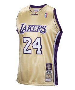 Alternative view of Kobe Bryant Los Angeles Lakers Hall of Fame Class of 2020 #24 Authentic Hardwood Classics Jersey - Gold