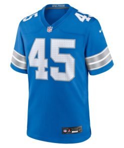 Alternative view of Isaac Ukwu Detroit Lions Nike Game Jersey -  Blue