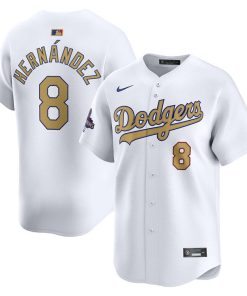Enrique Hern¨¢ndez Los Angeles Dodgers Nike 2025 Gold World Series Champions Limited Jersey - White