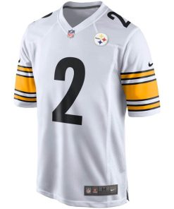 Alternative view of Men's Pittsburgh Steelers Mason Rudolph Nike White Game Jersey