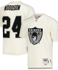 Charles Woodson Las Vegas Raiders Chainstitch Legacy Jersey - Cream