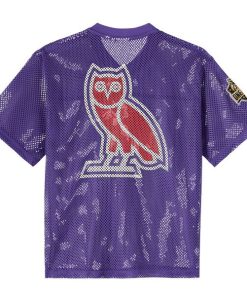 Alternative view of Toronto Raptors OVO x NBA Mesh Football Fashion Jersey - Purple