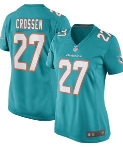 Keion Crossen Miami Dolphins Nike Women's Game Player Jersey - Aqua