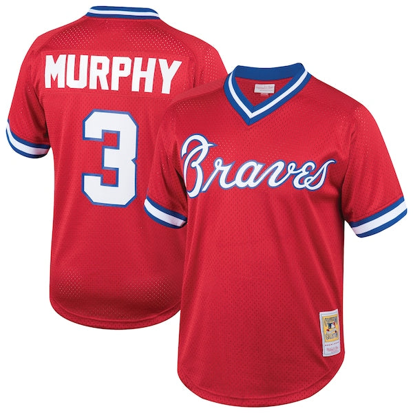 Dale Murphy Atlanta Braves Cooperstown Collection Mesh Batting Practice Jersey? - Red