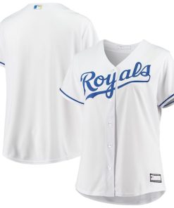 Kansas City Royals Women's Plus Size Home Replica Team Jersey - White