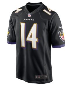 Alternative view of Kyle Hamilton Baltimore Ravens Nike Player Game Jersey - Black