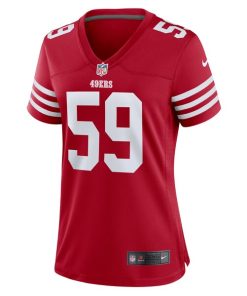 Alternative view of De'Vondre Campbell San Francisco 49ers Nike Women's Team Game Jersey -  Scarlet