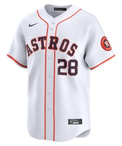 Alternative view of Jon Singleton Houston Astros Nike Home Limited Player Jersey - White