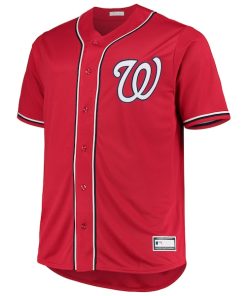 Alternative view of Washington Nationals Big & Tall Alternate Replica Team Jersey - Red