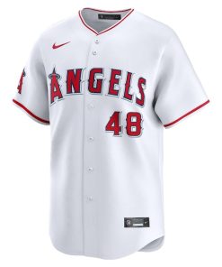 Alternative view of Reid Detmers Los Angeles Angels Nike Home Limited Player Jersey - White
