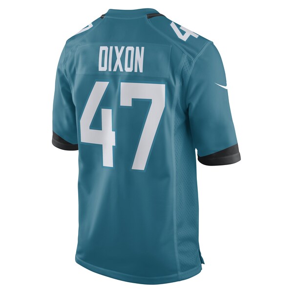 De'Shaan Dixon Jacksonville Jaguars Nike Team Game Player Jersey - Teal - Image 3